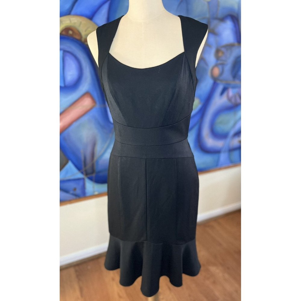 White House Black Market Women's Cap Sleeve Sheath Dress Square Neckline Size 4